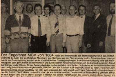 Presseartikel: Männerchor rottluff 1839 e.V.