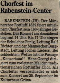 Presseartikel: Männerchor rottluff 1839 e.V.