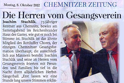 Presseartikel: Männerchor Rottluff 1839 e.V.