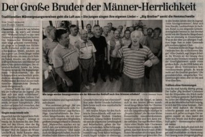 Presseartikel: Männerchor rottluff 1839 e.V.